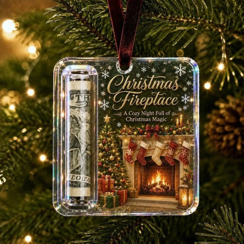 Ornamento de Natal para Presente em Dinheiro: Artesanato em Acrílico, Decorações de Fim de Ano, Presentes para Pessoas
