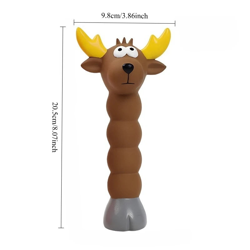 Brinquedo Interativo para Cães e Gatos, Coelho, Cabra e Alce que Gritam, Brinquedo de Animais de Desenho Animado para Cães, Brinquedo de Látex com Som para Mastigar e Treinar, Produtos para Animais de Estimação