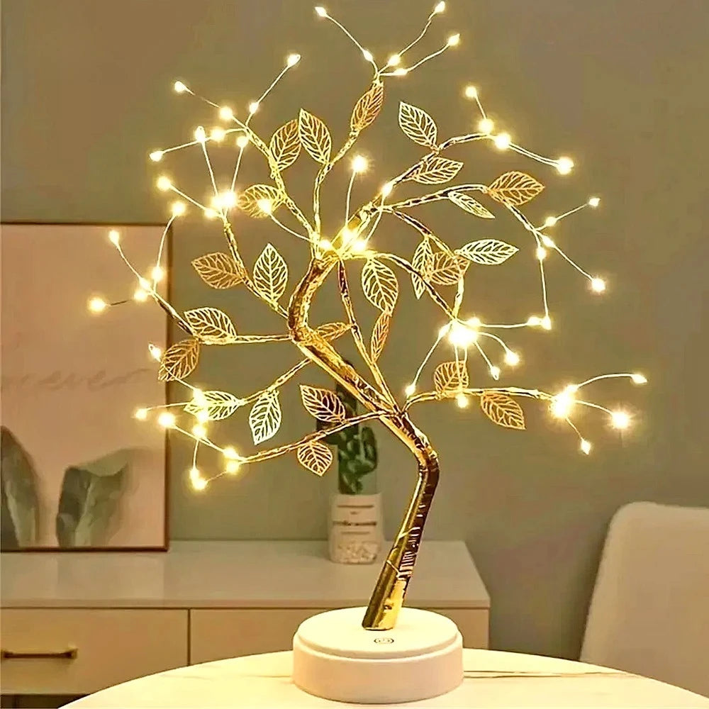 Luminária de Mesa LED em Forma de Folha Dourada, Luzes de Natal, Luzes Noturnas, Decoração para Casa, DIY, Festa, Casamento, Quarto, Presente para o Dia das Mães