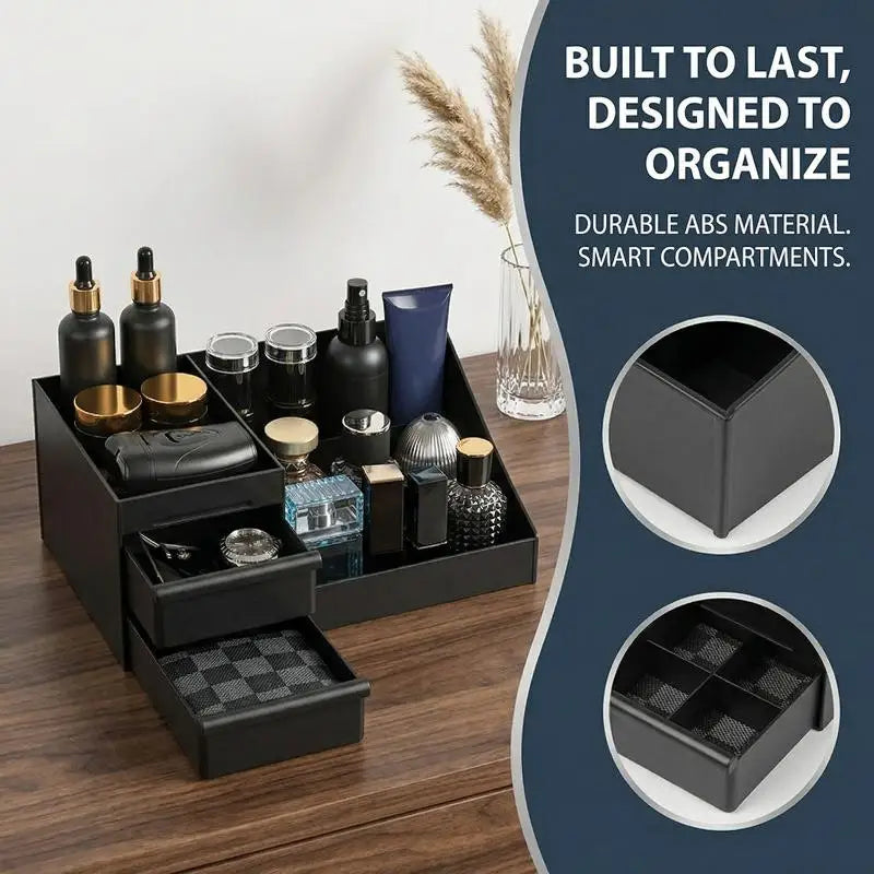 Organizador de Colônias para Homens, Suporte para Colônias para Cômoda, Suporte para Perfumes, Organizador de Bancada de Banheiro com Gavetas