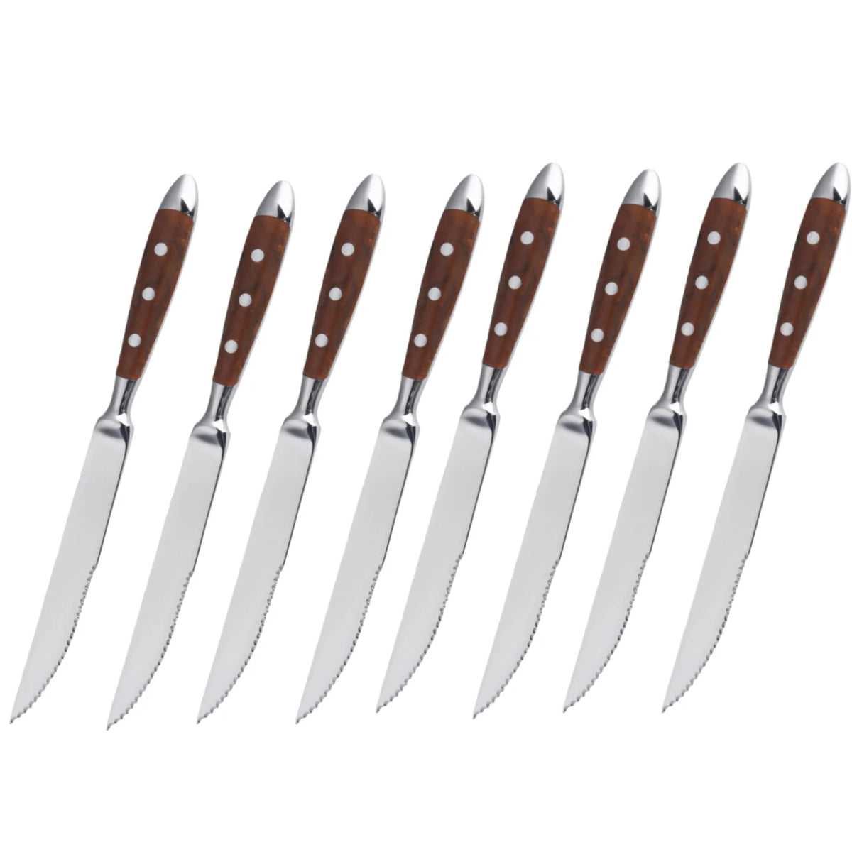 Conjunto de Talheres de Aço Inoxidável, Conjunto de 6 Peças Incluindo Faca, Garfo e Colher, Facas de Cozinha e Talheres para Sala de Jantar Kasa & Pet