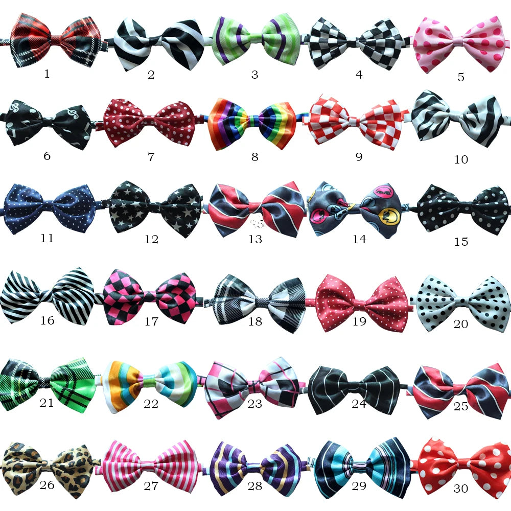 30/50 pçs cão aliciamento animais de estimação cães gravatas pequeno cão bowties acessórios de preparação para cães grandes laços suprimentos para animais de estimação