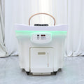 Bacia de spa com cabeça de armazenamento de água conveniente de 60L com circulação de água e função de aquecimento, bacia de salão de cabeleireiro, com tanque de drenagem