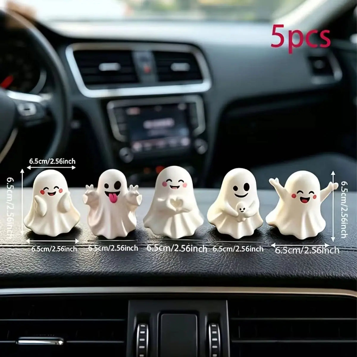 5 conjuntos de figuras de fantasmas de Halloween, mini fantasmas fofos para decoração de casa, ornamentos decorativos de Halloween para mesa