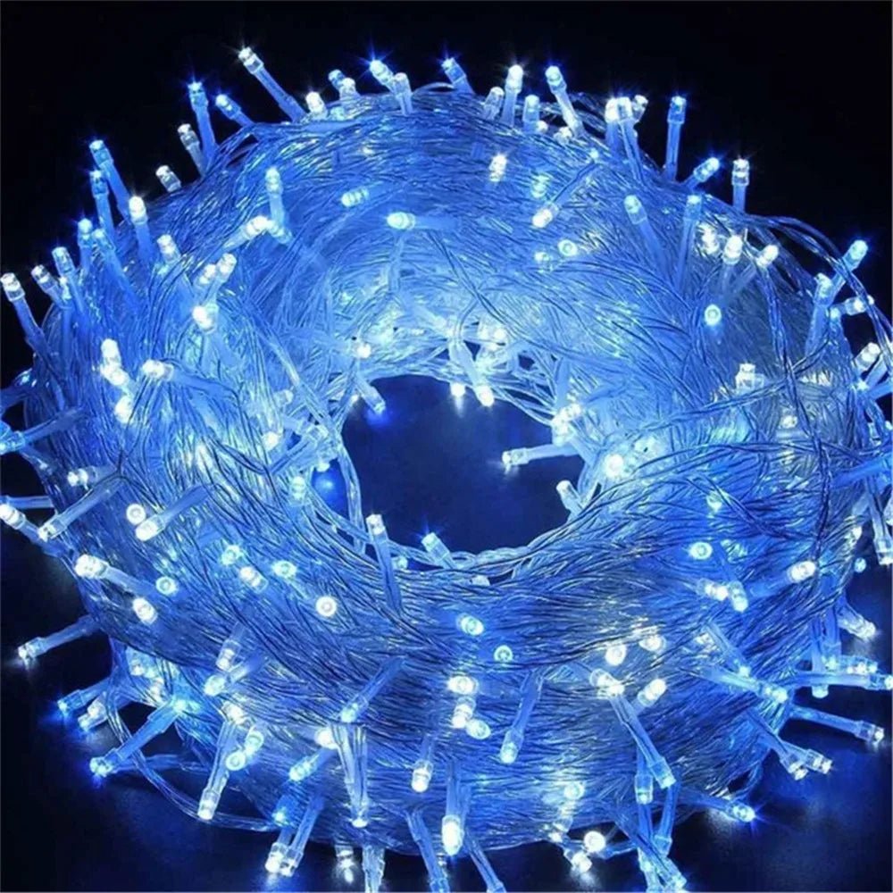 Luzes de natal 5m 10m 20m 30m 50m 100m led string luz de fadas 8 modos luzes de natal para pátio festa de casamento luzes do feriado