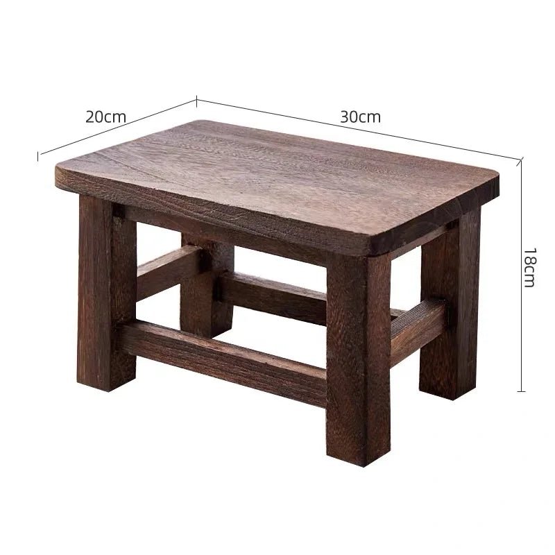 Moderno Minimalismo madeira maciça pequeno tamborete, Banco da sala de estar do agregado familiar adulto, Sapato infantil mudando fezes - Kasa & Pet