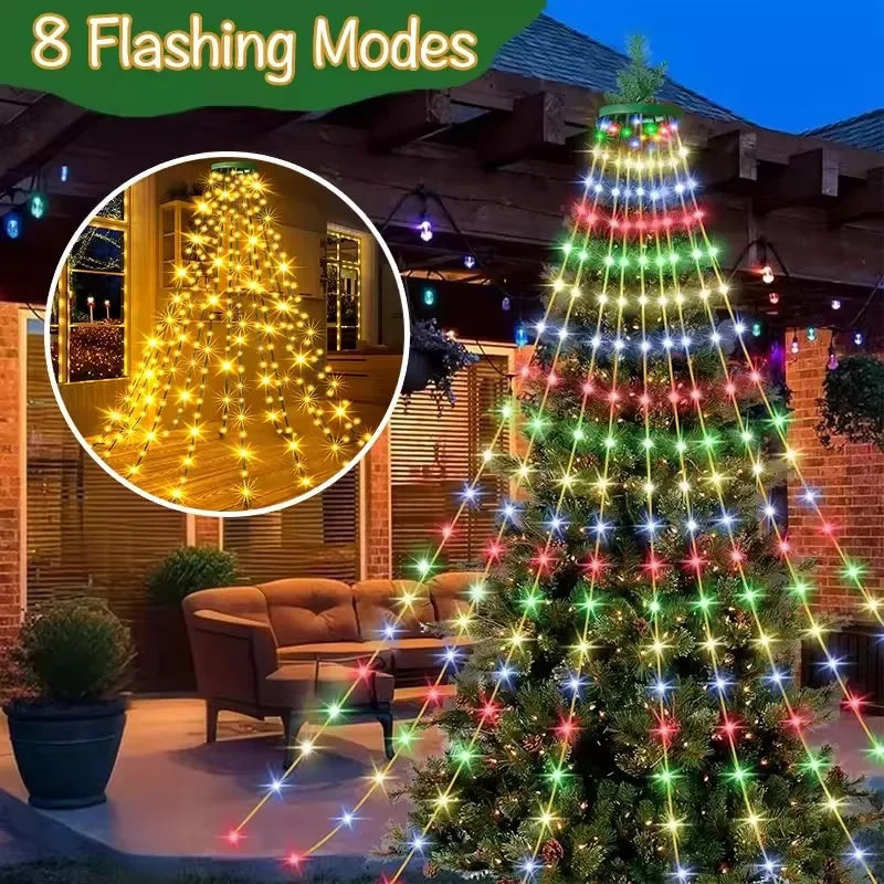 200/280/400leds luzes da corda da árvore de natal decoração interior para festa de natal festival atmosfera presente sala estar decoração