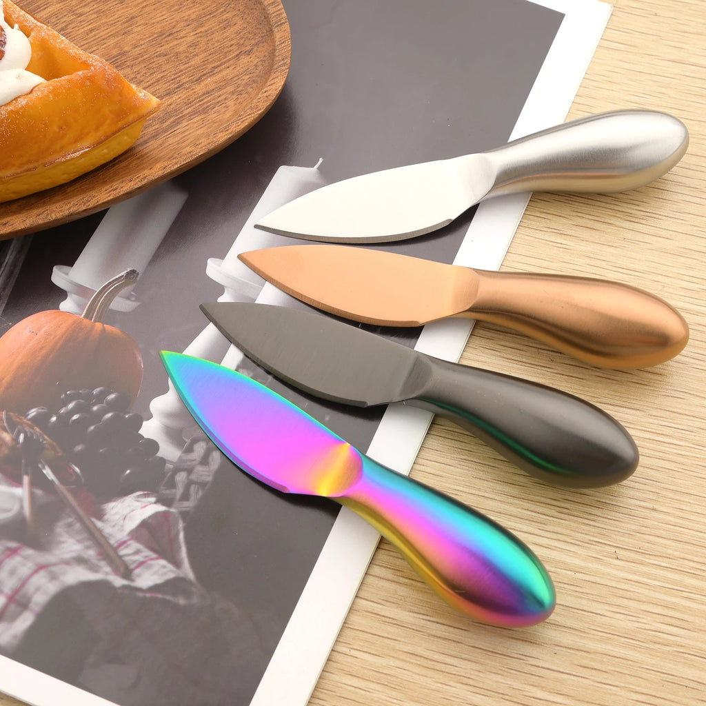 Conjunto de Utensílios para Cortar Manteiga com 6 Peças, Espalhadores de Queijo e Geléia, Cortador de Creme, Faca Multifuncional para Manteiga e Pão, Gadget de Cozinha