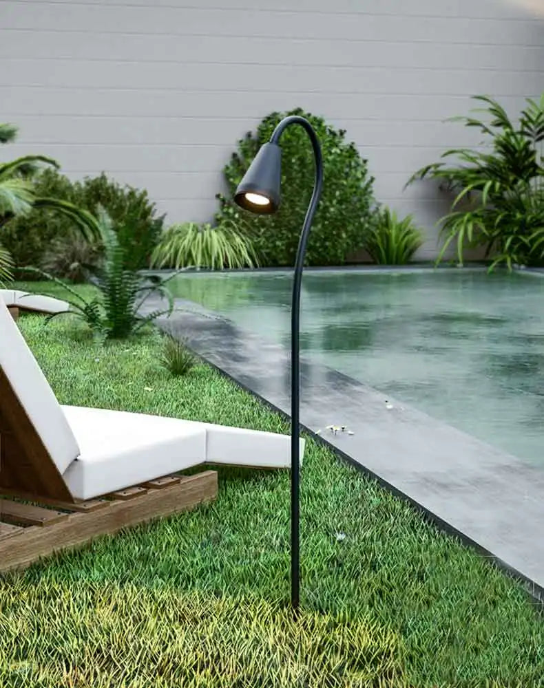 Gramado impermeável ao ar livre simplificado moderno reed lâmpada pátio paisagem gramado conectado à lâmpada elétrica plug in