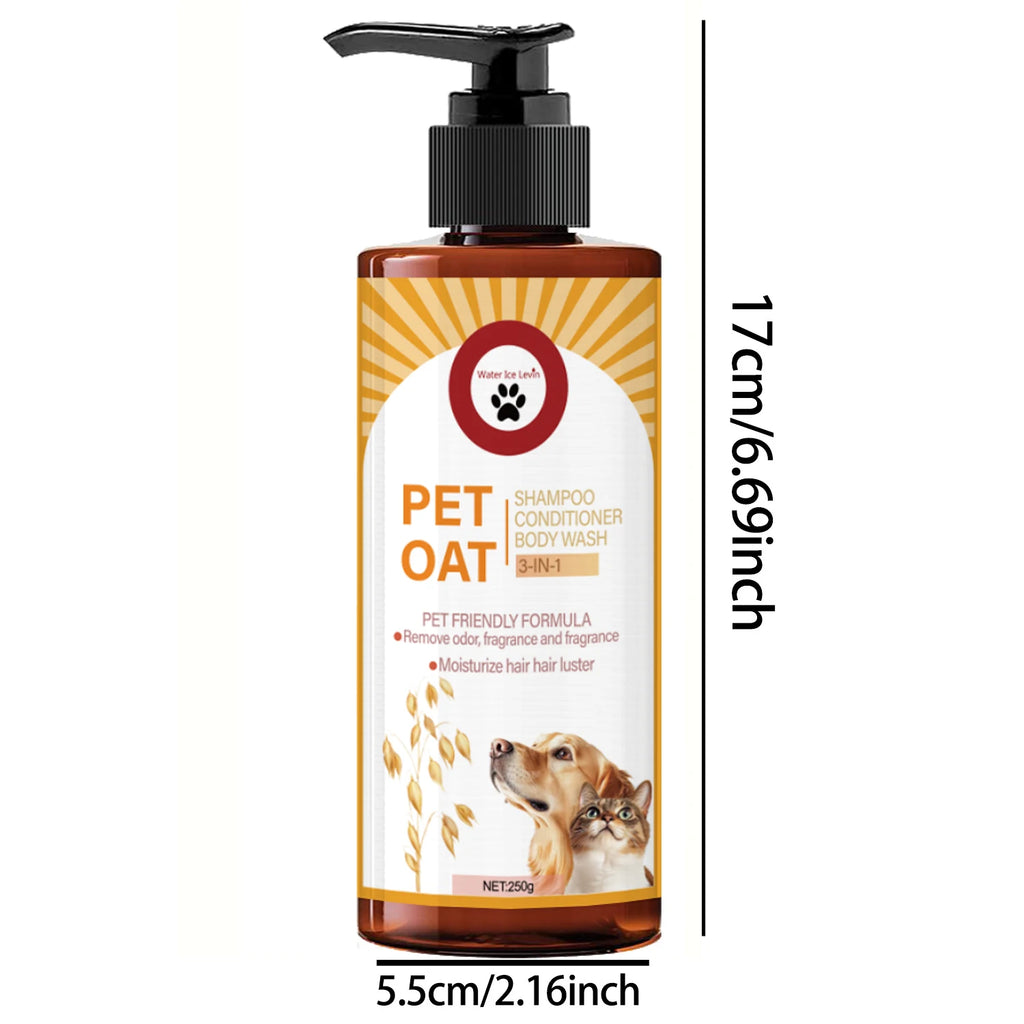Shampoo para animais de estimação de 250g; Limpe pelos de animais de estimação, remove odor, faz o cabelo liso e não secura, tem fragrância de longa duração, shampoo especial para animais de estimação, banho, adequa
