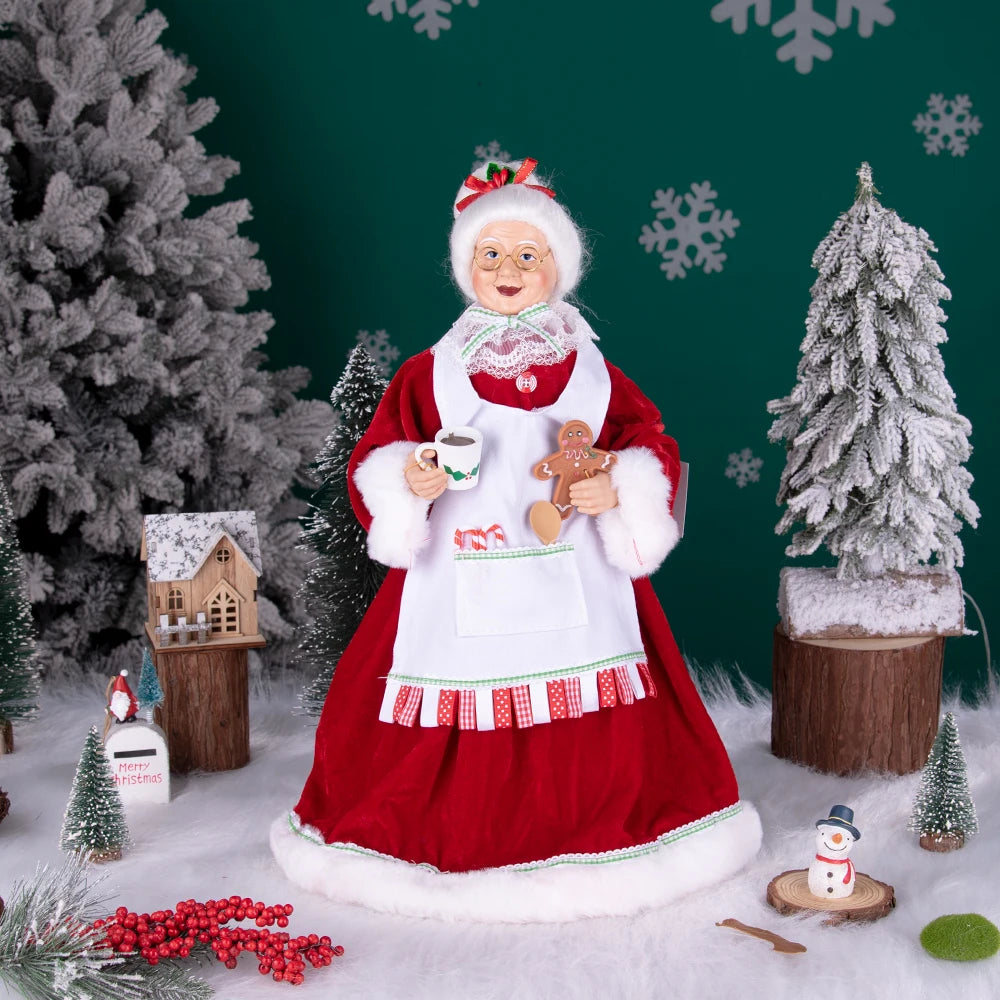 40cm natal anjo boneca estatueta brinquedo colher de árvore ornamentos em pé aniversário natal decorações navidad decoração para casa novedades