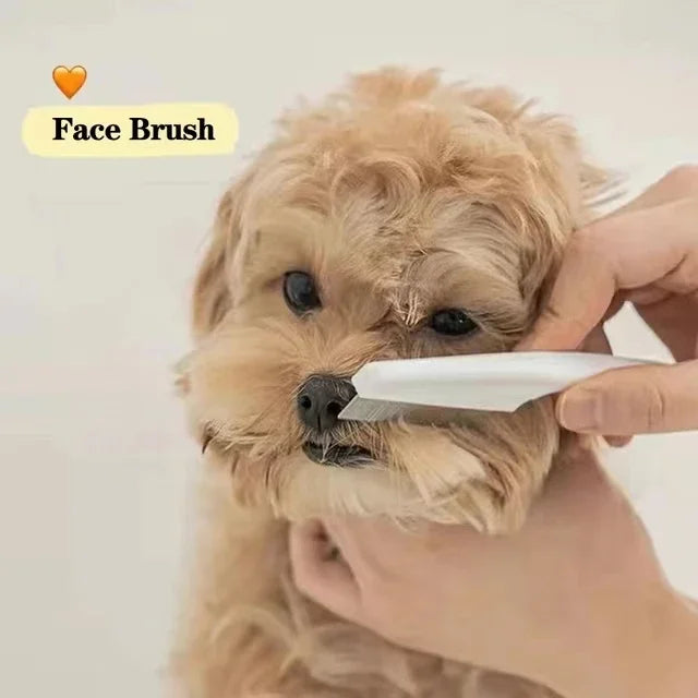 1/2 Peça Pente para Queda de Pelos de Animais de Estimação em Aço Inoxidável, Pente Antipulgas para Gatos e Cães, Pente de Higiene para Pelos e Pulgas, Escova para Cães, Ferramentas de Higiene
