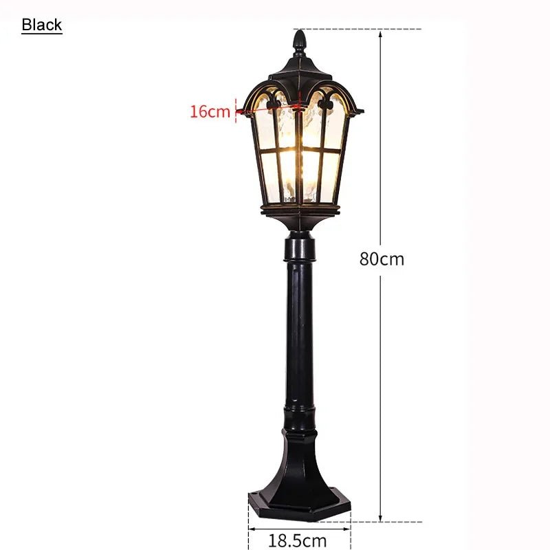 Luzes de LED para Jardim ao Ar Livre, Estilo Vintage Europeu, Impermeáveis IP54, 80CM, Lâmpadas Pretas E27 para Iluminação de Paisagismo em Jardins e Quintais AC85-265V - Kasa & Pet