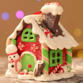 Tema de natal led pingente boneco de neve gengibre papai noel luz casa cerâmica macia pendurado árvore casa decoração festa de ano novo