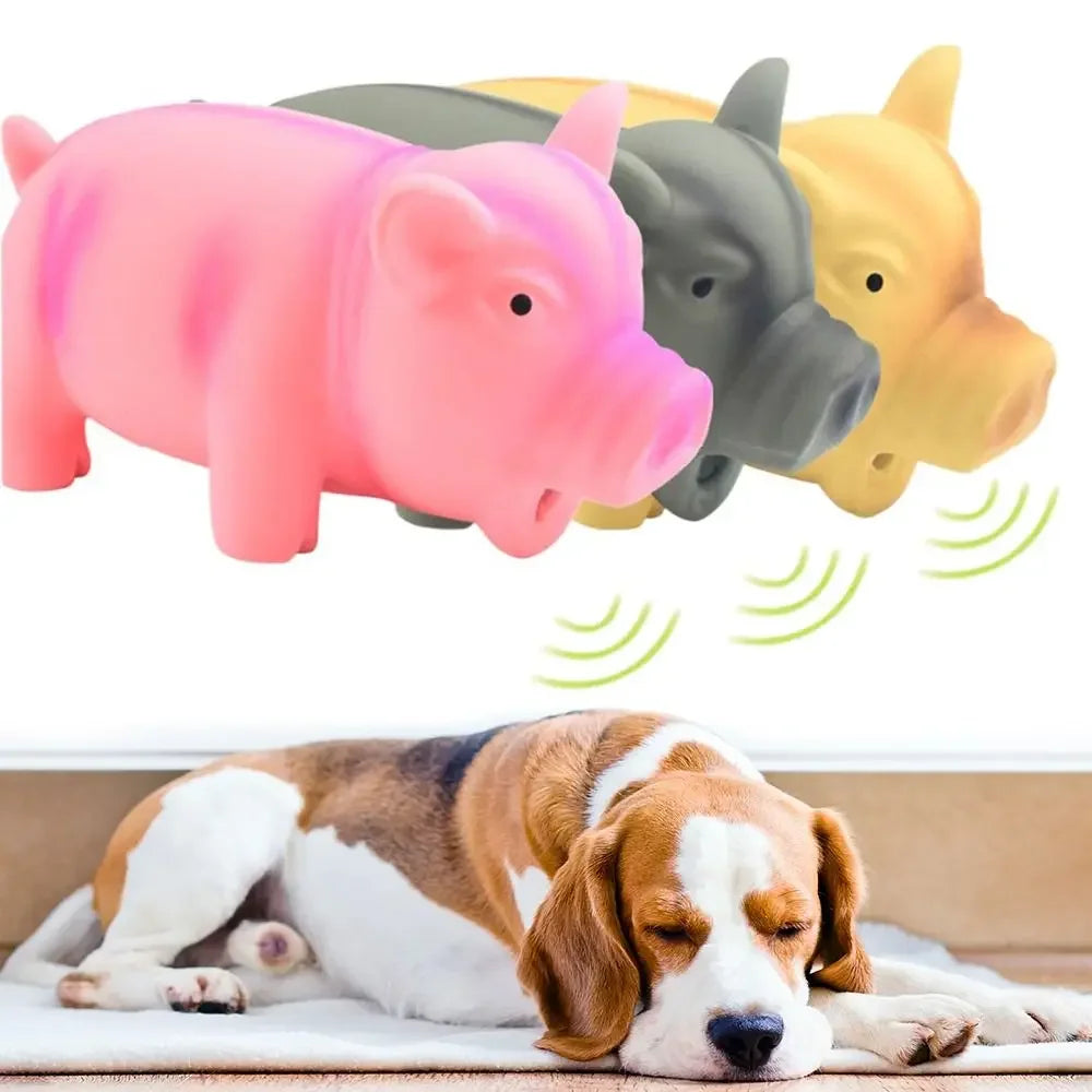 Cão bonito mastigar brinquedos de borracha som porco rangido látex brinquedos para animais de estimação para cão rangendo mastigar treinamento filhote de cachorro suprimentos produtos para animais de estimação