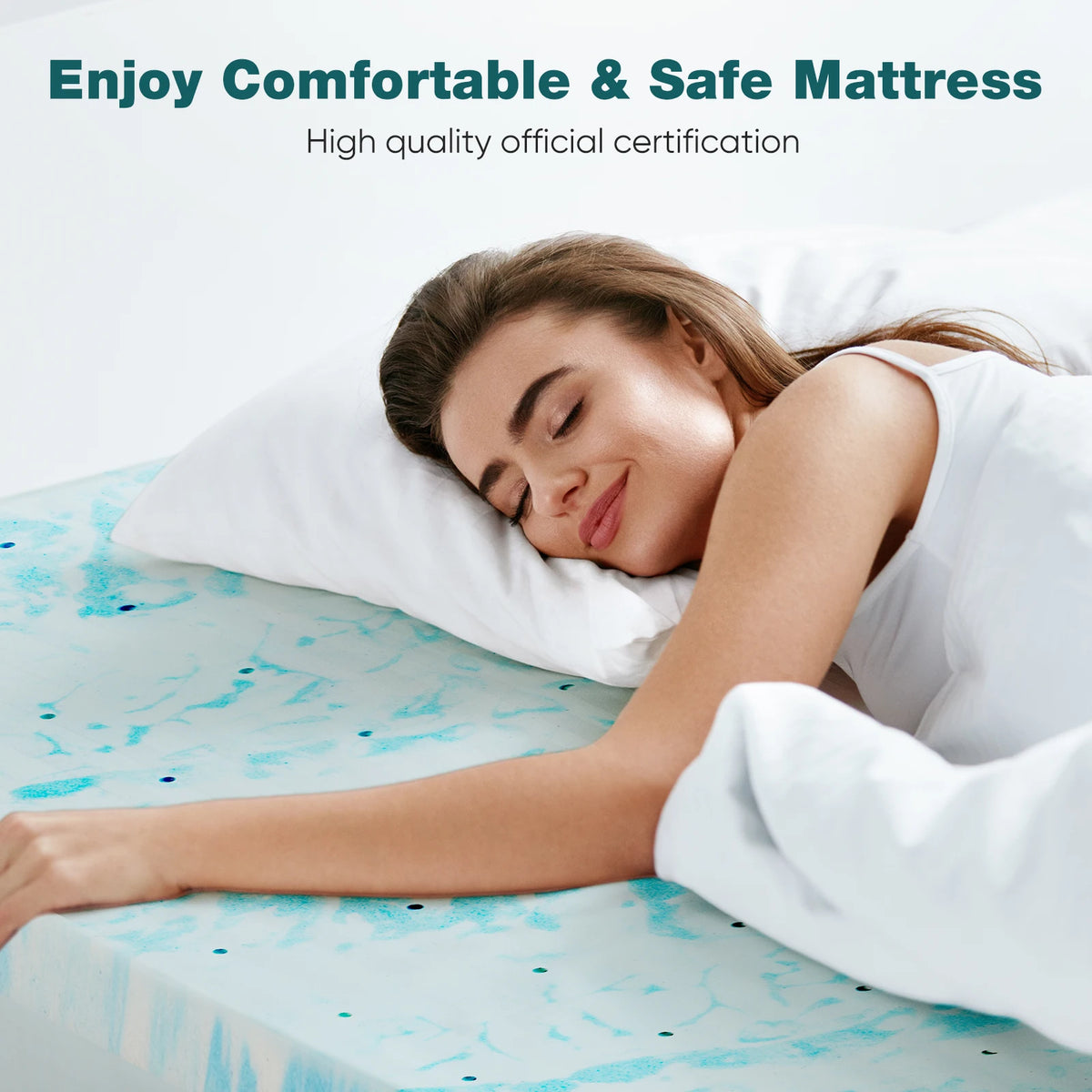 JHK 2-3 Polegada colchão de espuma de memória em gel topper colchão de resfriamento de tamanho completo macio e respirável cama topper móveis de quarto escolar