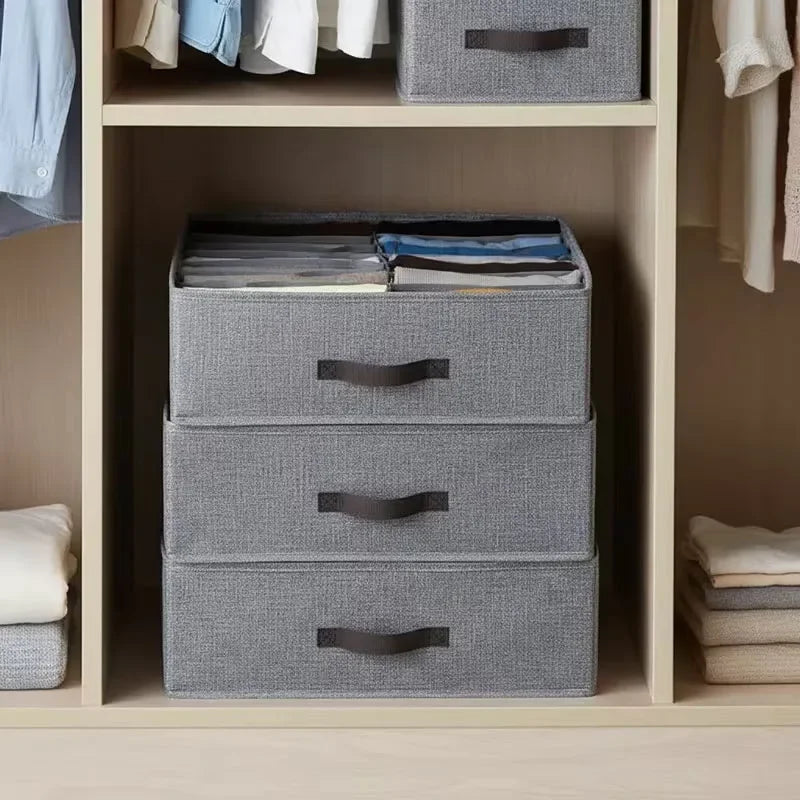 Guarda-roupa organizador de armazenamento de roupas camisola camiseta caixa de armazenamento engrossado calças caixa de armazenamento roupa interior meias organizador para casa