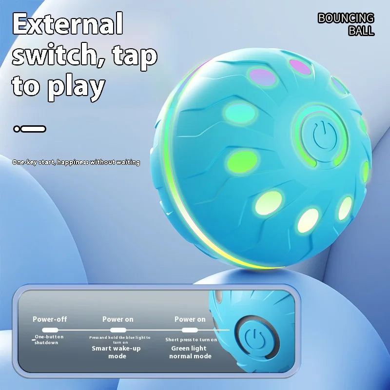 Bola de brinquedo para animais de estimação, bola elétrica para cães, brinquedo interativo recarregável por USB, bom companheiro para cães