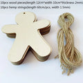 10 pçs de madeira gengibre homem inacabado disco de madeira fatias diy ornamento da árvore de natal pendurado decoração natal noel navidad natal