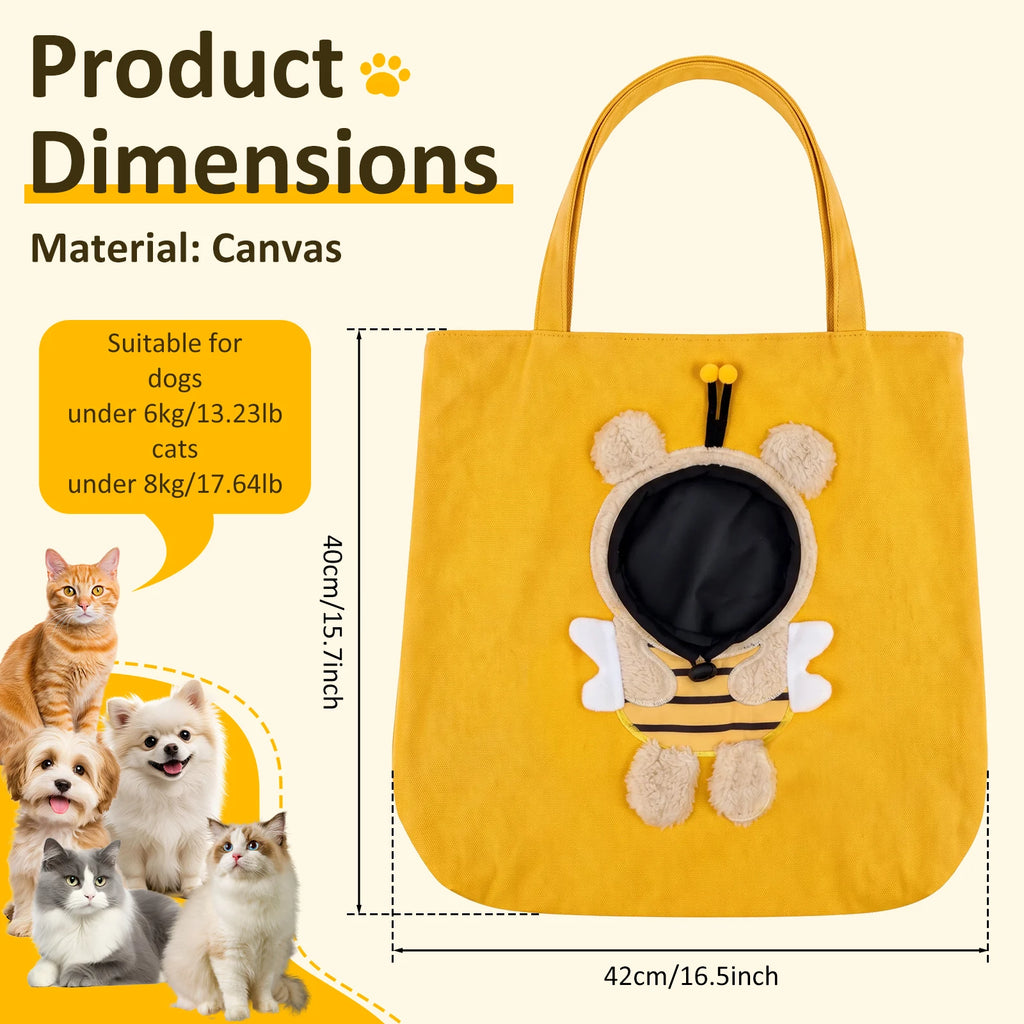 Bolsa de transporte para animais de estimação, modelo portátil com abertura para a cabeça, com fivela de segurança para a coleira, bolsa de viagem respirável para cães e gatos, artigos para animais de estimação, para