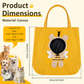 Bolsa de transporte para animais de estimação, modelo portátil com abertura para a cabeça, com fivela de segurança para a coleira, bolsa de viagem respirável para cães e gatos, artigos para animais de estimação, para