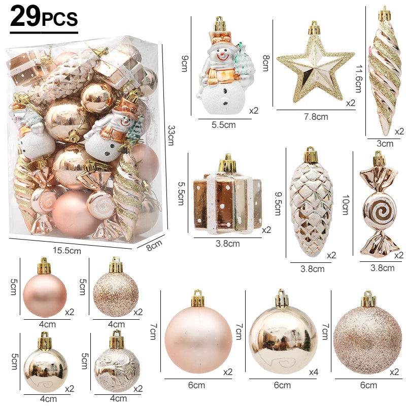 Bolas de Natal Vermelhas em Formato de Bengala Doce, Pingentes Grandes para Pendurar, Conjunto de Decorações de Natal para Casa 2026 Natal Ano Novo