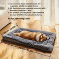 Grande cama de pelúcia para cães, sofá engrossado, super macio, poliéster, tapete para animais de estimação, caixa para cães pequenos, médios e grandes