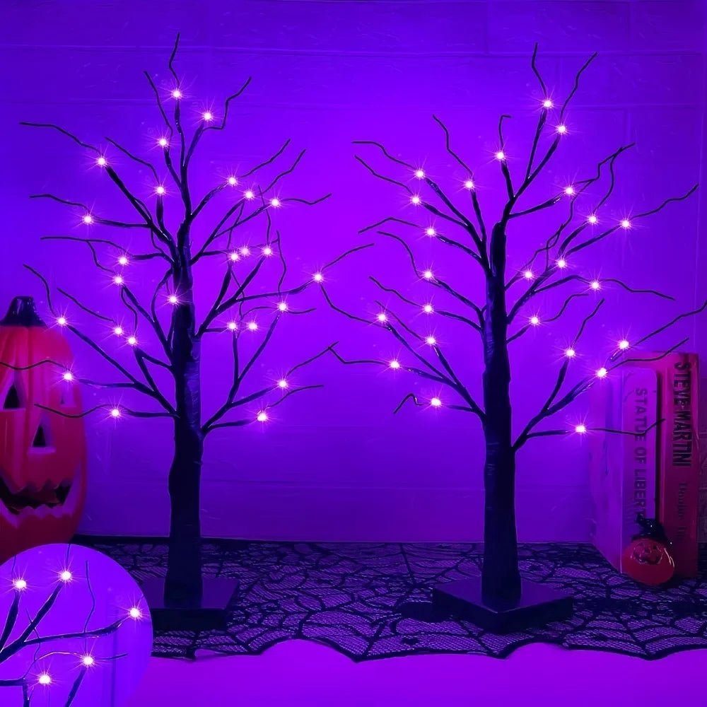 Natal led luzes da árvore natal bétula árvore decoração para casa luzes interior quarto paisagem árvore brilhante