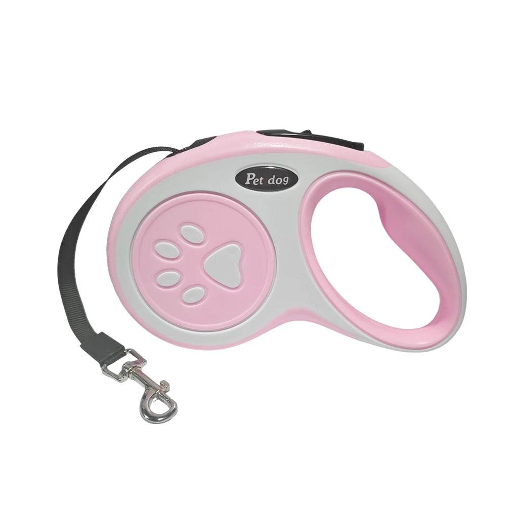 Trela de nylon para cães de estimação, 3 metros, 5 metros, para cães pequenos e médios, gatos, caminhadas ao ar livre, cinto retrátil para cachorrinhos, chihuahua, buldogue, suprimentos