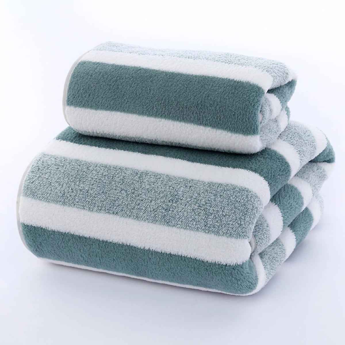 Conjunto de Toalha de Banho 70*140cm e Toalha de Rosto/Mãos 35*75cm, Alta Absorção, Secagem Rápida, Sem Pelos, Durável para Família, Praia e Banheiro Kasa & Pet
