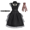 Fantasia Infantil para Meninas, Vestido de Princesa Bruxa Negra, Vestido para Festas e Jantares, Roupa de Dança para Meninas no Halloween