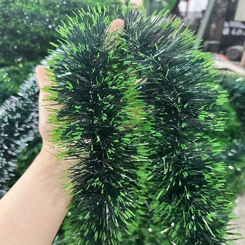 5M de fitas decorativas de Natal com laços, fita verde em forma de cana, guirlanda para pendurar na árvore de Natal, enfeites para projetos «faça você mesmo», decoração para festas e para a casa.