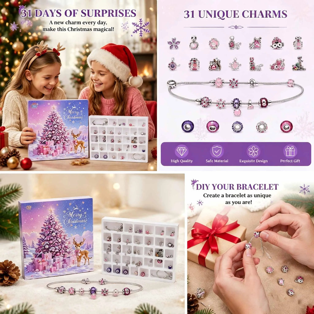 Calendário do Advento de Natal, calendário de contagem regressiva de 31 dias, lembrancinhas para festas, presente de Natal perfeito, presente de Natal para mulheres.