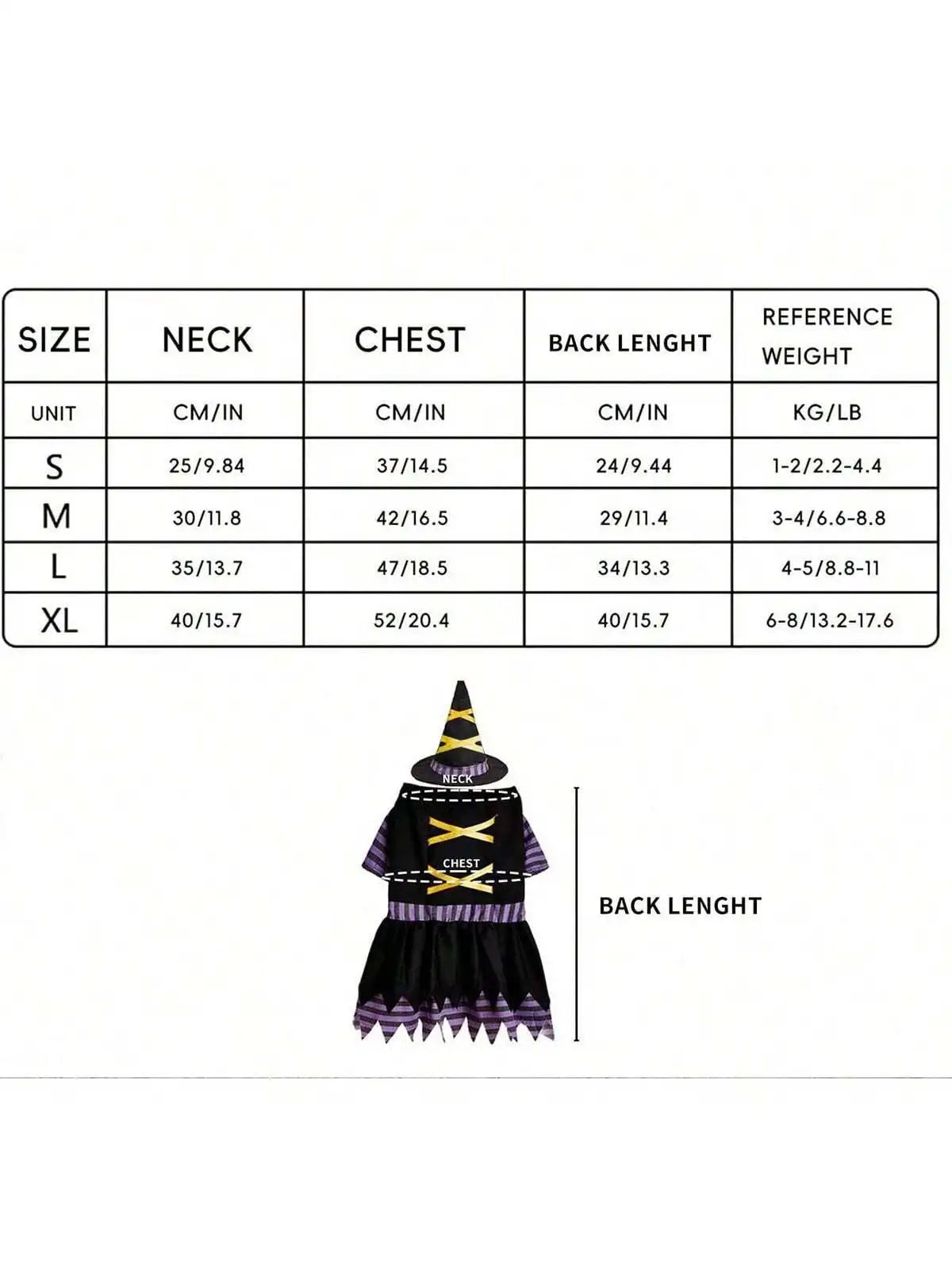 Fantasia de Bruxa para Animais de Estimação de Halloween com Chapéu, Vestido de Bruxa para Cães e Gatos, Roupa de Cosplay para Filhotes e Gatinhos, Fantasia para Festa de Fim de Ano