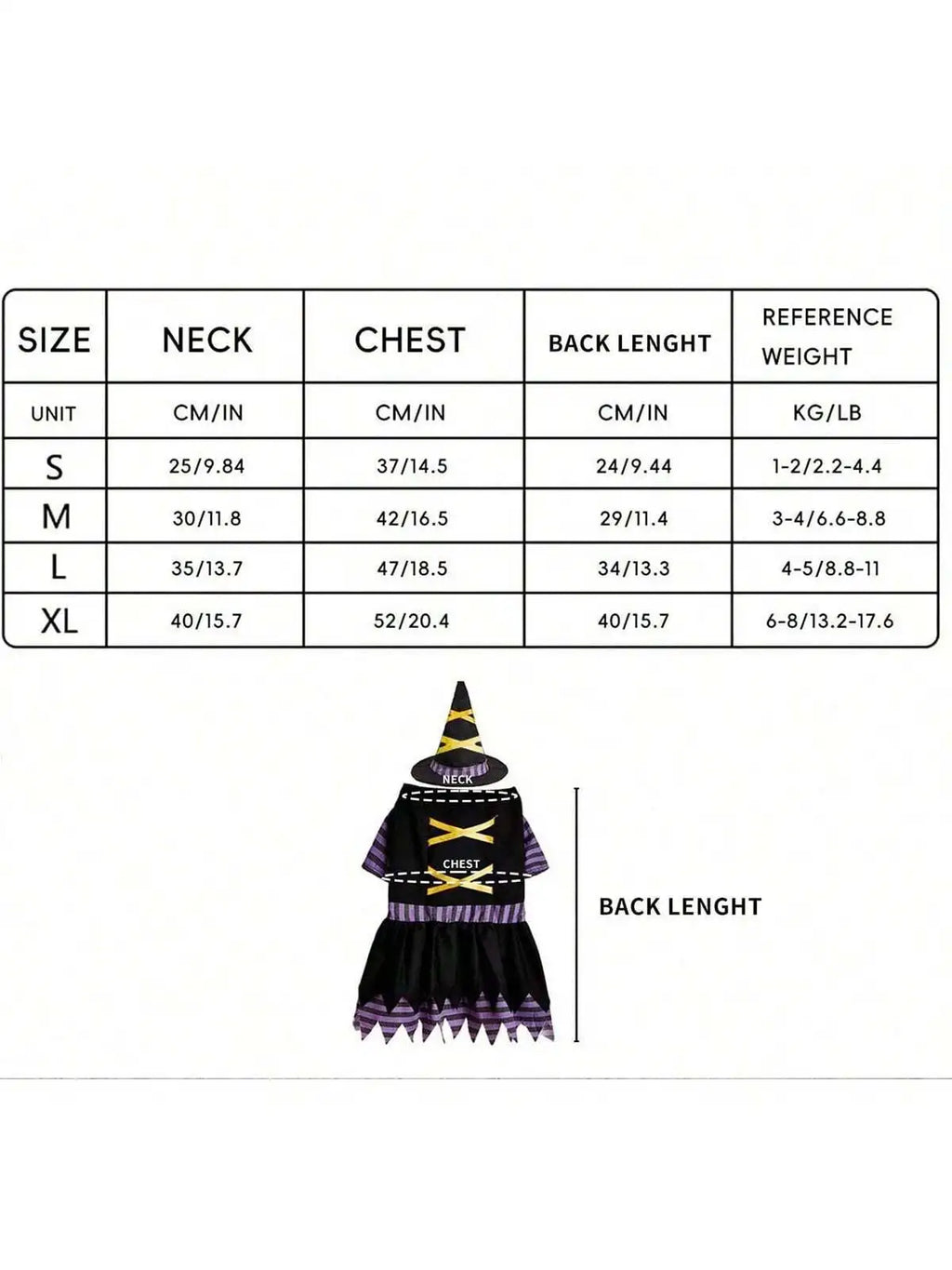 Fantasia de Bruxa para Animais de Estimação de Halloween com Chapéu, Vestido de Bruxa para Cães e Gatos, Roupa de Cosplay para Filhotes e Gatinhos, Fantasia para Festa de Fim de Ano