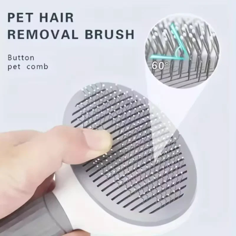 Escova para Cães e Gatos, Escova de Limpeza Automática para Remover Pelos de Animais, Ferramentas de Higiene para Cães e Gatos, Escova Desembaraçadora para Animais de Estimação, Acessórios para Cães