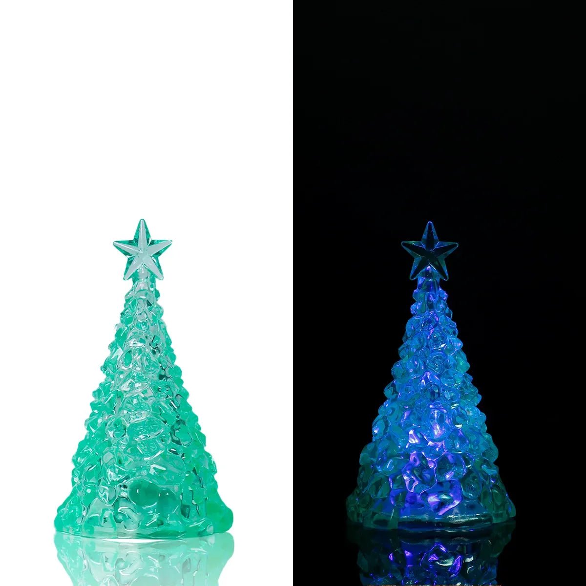 Mini Árvore De Natal Com Luzes LED, Clear Crystal Table Tree Ornamentos, Decorações para o Natal - Kasa & Pet