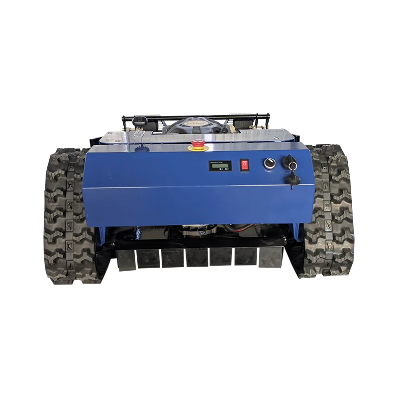 Mini cortador de grama com trilho com controle remoto multifuncional para capinação de jardim usado para cortador de grama de pá de fôlego em pendentes de estrada