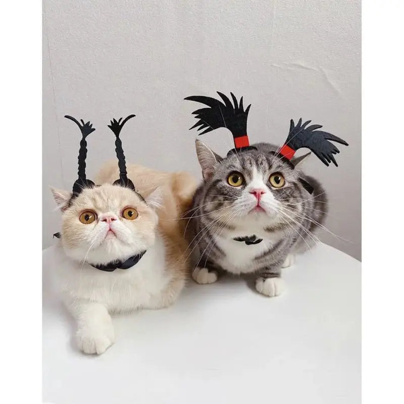 Traje de animal de estimação engraçado headwear para gato filhote de cachorro cão halloween fotografia adereços fontes de festa acessórios para animais de estimação