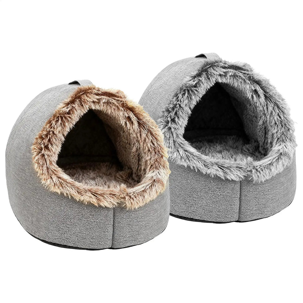 Casa para animais de estimação para pequeno cão gato cama casa portátil fechado pelúcia pet gatinho ninho inverno quente macio pet caverna canil sono profundo sofá