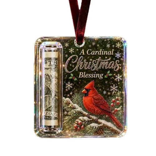 Ornamento de Natal para Presente em Dinheiro: Artesanato em Acrílico, Decorações de Fim de Ano, Presentes para Pessoas