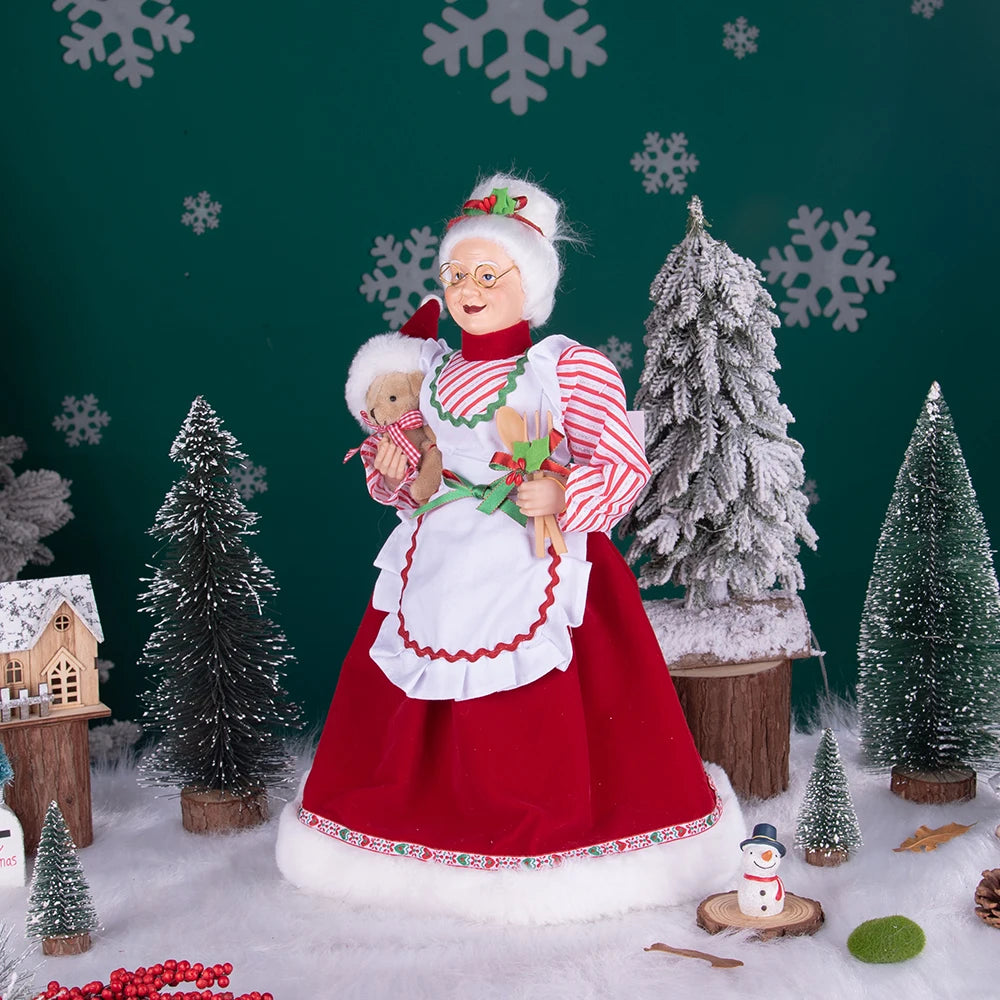 40cm natal anjo boneca estatueta brinquedo colher de árvore ornamentos em pé aniversário natal decorações navidad decoração para casa novedades