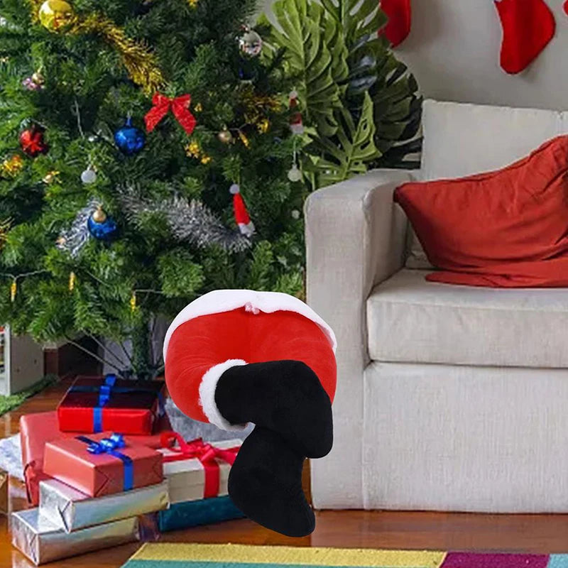 Decoração da árvore de natal papai noel pernas de pelúcia porta decoração papai noel elf perna decoração de natal para casa pendurado ornamentos 2024
