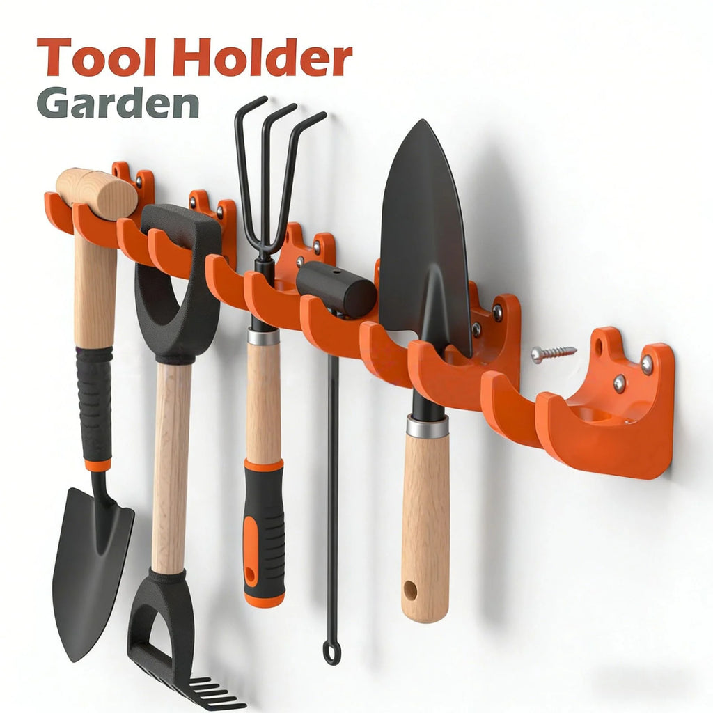 Suportes de armazenamento para ferramentas de jardinagem, 32 peças/8 conjuntos, para a maioria dos equipamentos de jardinagem e quintal, vassouras/pás/pentes/enxadas etc., ganchos para ferramentas