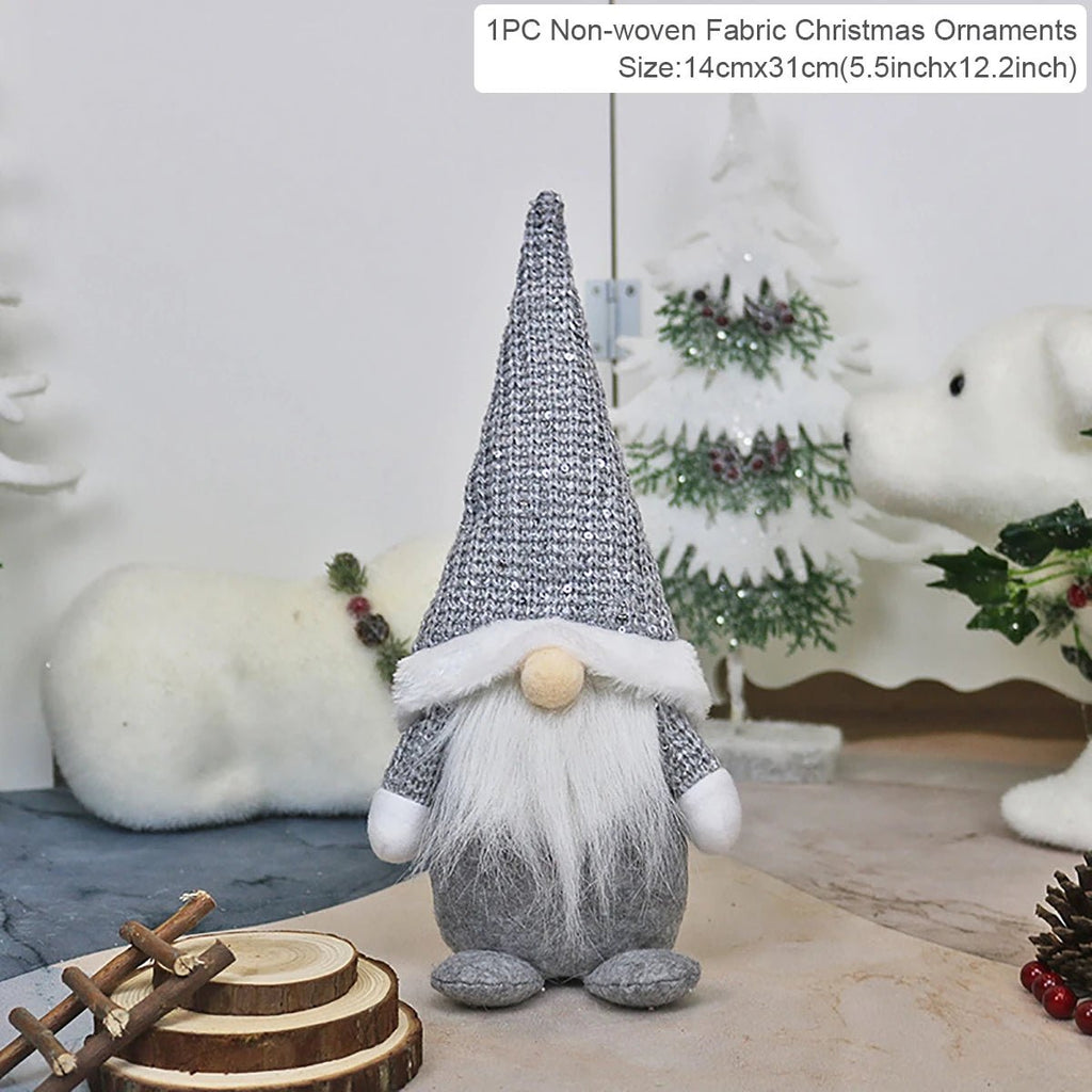 Gnome natal boneca sem rosto ornamento feliz natal decorações para casa 2024 navidad natal cristmas presente de natal ano novo 2025 - Kasa & Pet