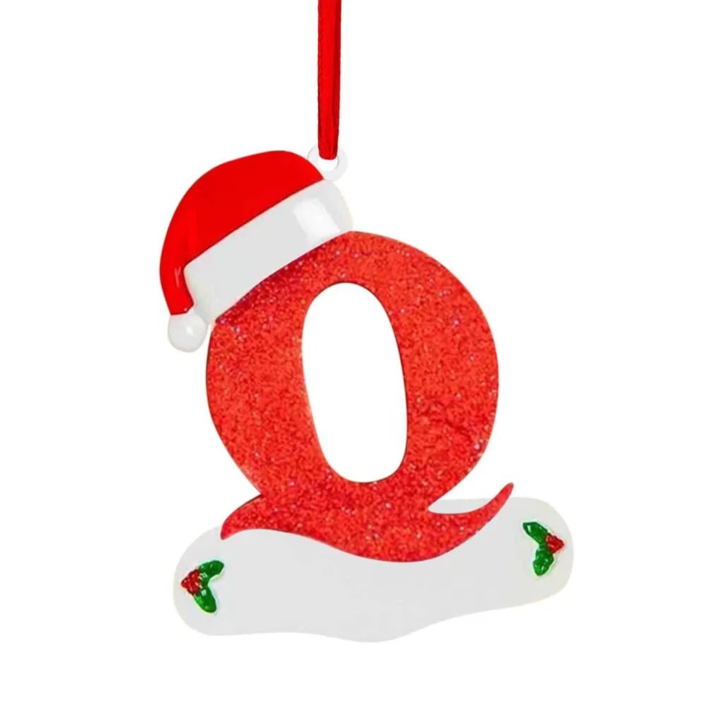 Personalize Decoração De Natal, 26 Letras, Pingente para Árvore De Natal Decor,DIY Nome Ornamento