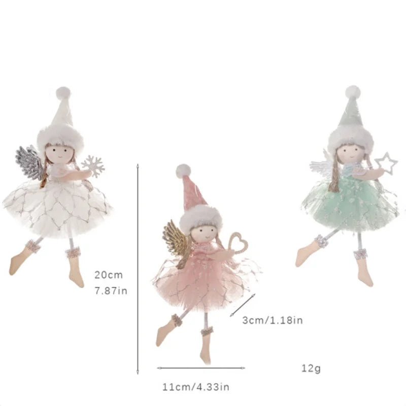 Ano novo 2024 natal anjo bonecas árvore de natal pingente ornamentos navidad 2022 decoração de natal para casa presentes natal noel deco