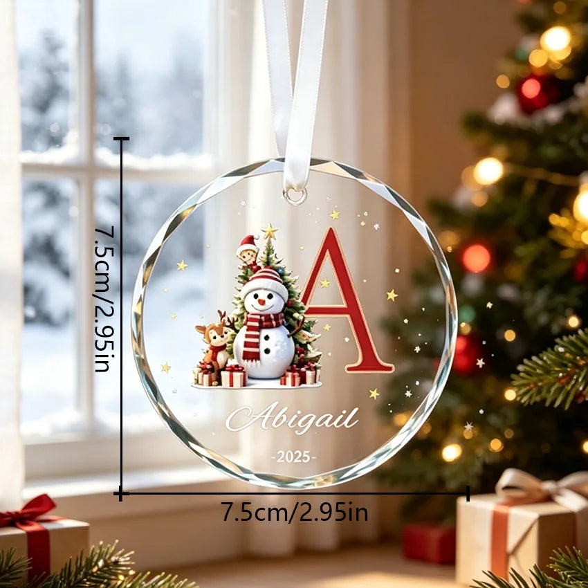 Enfeites de Natal personalizados, com opções de personalização, incluindo letras e nomes, para pendurar na árvore de Natal, decorações para a árvore de Natal, presentes de Natal significativos para a família e amigos