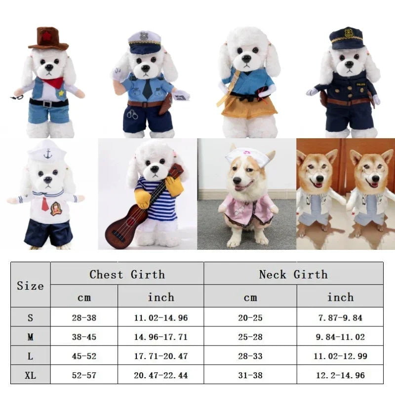 Halloween roupas para cães de estimação transformados vestuário para animais de estimação e peruca para festa de férias suprimentos para animais de estimação engraçado boneca sangrenta com faca traje do cão