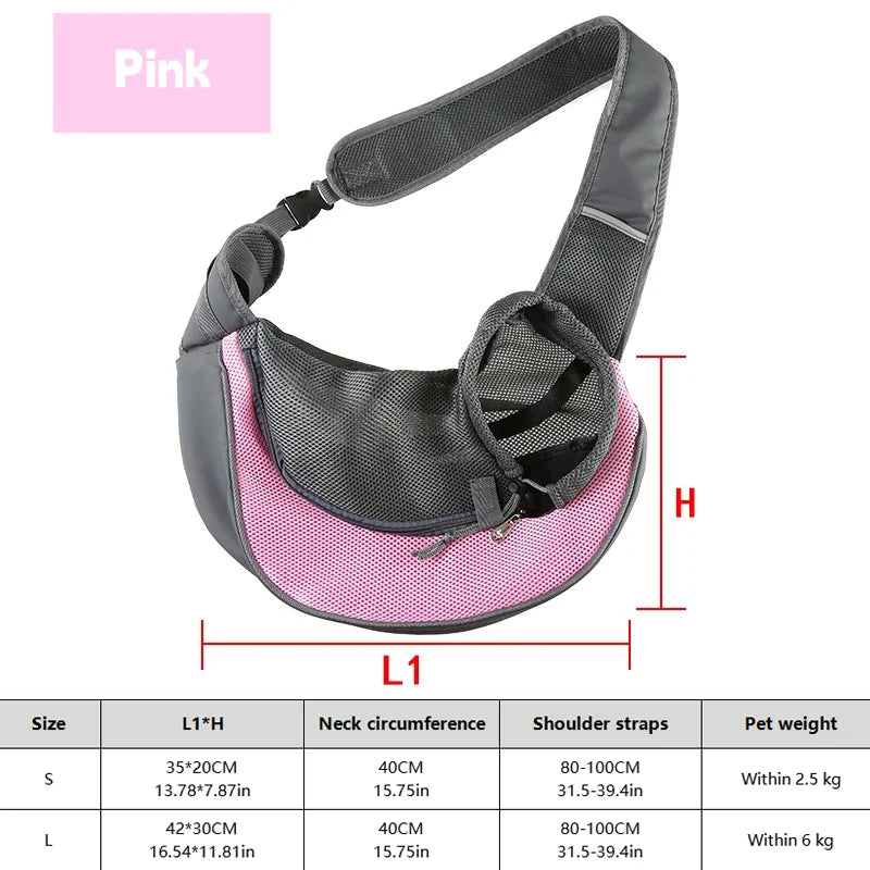 1pc cão para fora mochila, cão sling transportadora malha respirável viagem crossbody saco para filhote de cachorro gato caminhadas acampamento Kasa & Pet